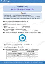 Đề thi học kì 1 KHTN 6 - Kết nối tri thức - Đề số 8